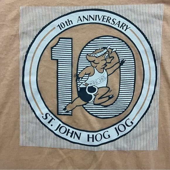Vintage Jerzees Hog Jog Benefit Run Shirt Men's L - Picture 5 of 5